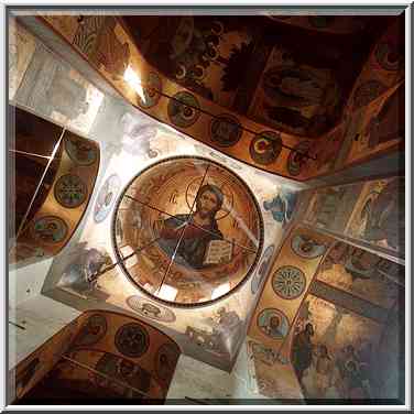 Interior of Sofiyskiy Cathedral. Novgorod, Russia, August 1, 2001