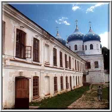 Dorms of a monastery. Novgorod, Russia, August 1, 2001