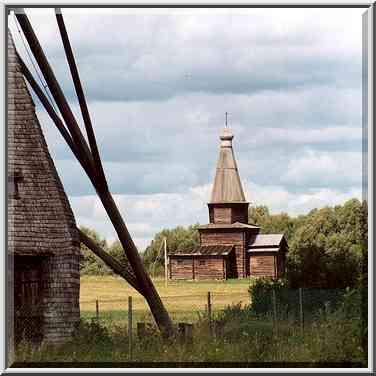 Museum of wood. Novgorod, Russia, August 1, 2001