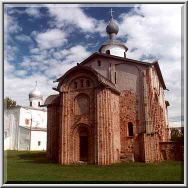 A church in Gorodishche Area. Novgorod, Russia, August 1, 2001