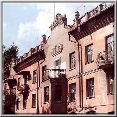 Lenin Street in Krasnogorsk, near Cheliabinsk, south Ural. Russia, August 11, 2001