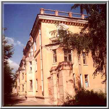 Lenin Street in Krasnogorsk, near Cheliabinsk, south Ural. Russia, August 12, 2001