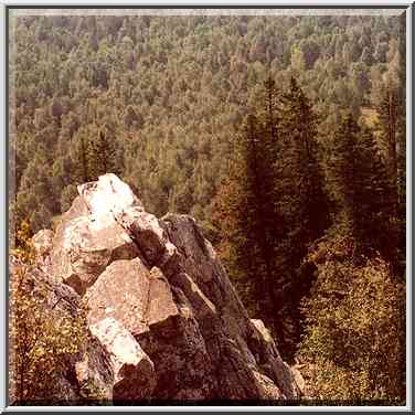 Slopes of Aleksandrovskaya Sopka hill near Zlatoust, Southern Ural. Russia, August 14, 2001