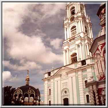 A monastery of Sergiev Posad (former Zagorsk) near Moscow. Russia, August 29, 2001