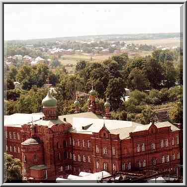 View of Zagorsk city from walls of monastery of ...[2 words]... near Moscow. Russia, August 29, 2001