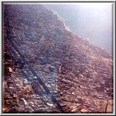 View of Yafo and Bat Yam from a plane from St. ...[28 words]... part of the picture. September 3, 2001