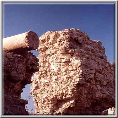 View of remains of Crusader bastion and a pillar ...[7 words]... The Middle East, September 19, 2001