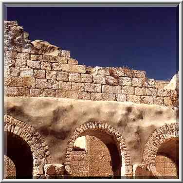 Ruines of a synagogue in Old City. Jerusalem, the Middle East, October 7, 2001