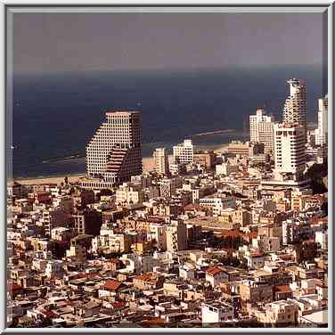 View of Kerem Hatemanim quarter, Opera Tower ...[9 words]... Aviv, the Middle East, October 25, 2001