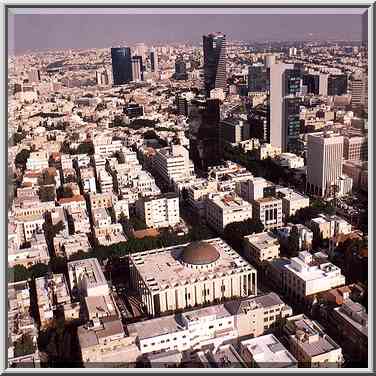 View to the east from Migdal Shalom tower. Great ...[12 words]... Aviv, the Middle East, October 25, 2001