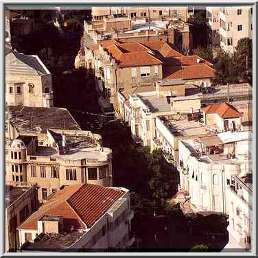 A spot (zoomed) around crossing of Nahalat ...[10 words]... Aviv, the Middle East, October 25, 2001