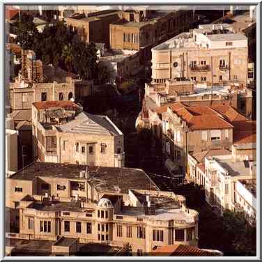 A spot (zoomed) around Nahalat Binyamin and Rabbi ...[8 words]... Aviv, the Middle East, October 25, 2001